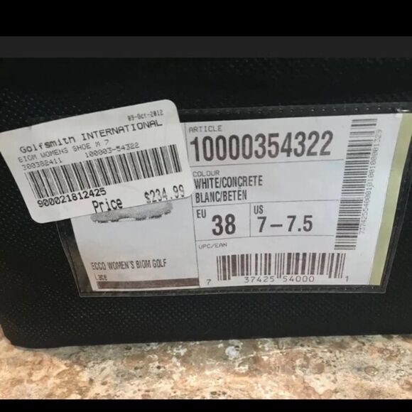 Ecco Biom Natural Motion Gore-Tex Golf Shoes - Size 7 - Picture 11 of 12